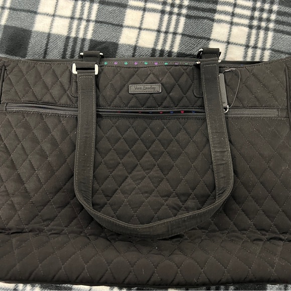 Vera Bradley black quilted laptop bag - Picture 2 of 3